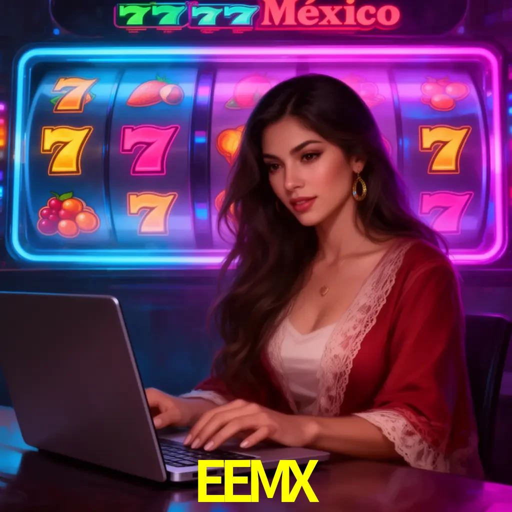 EEMX Slots - tragamonedas, RTP y control Tragamonedas EEMX con símbolos, saldo móvil y reglas de apuesta visibles